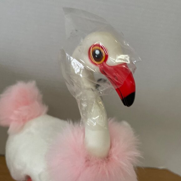 Vtg Chain Fong Dancing Flamingo Plush Toy Musical Movement Very Rare SEE VIDEO - Picture 7 of 13